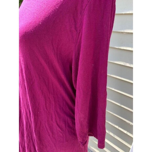 🌸3/$15🌸Deep Purple Long Sleeve Round Neck Knit Dress XL - Picture 2 of 5